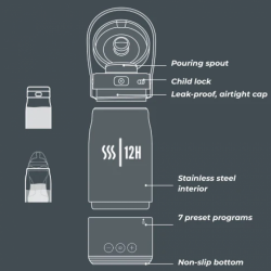 Hot'n'Go Βραστήρας και φορητός θερμαντήρας γάλακτος 
