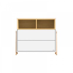 Palmer white συρταριέρα με ράφι