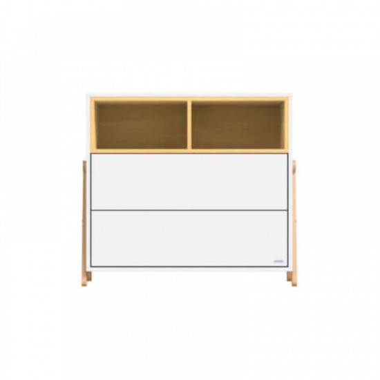 Palmer white συρταριέρα με ράφι