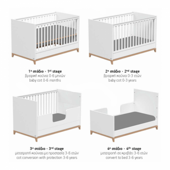 Zoom λευκό κούνια κρεβάτι