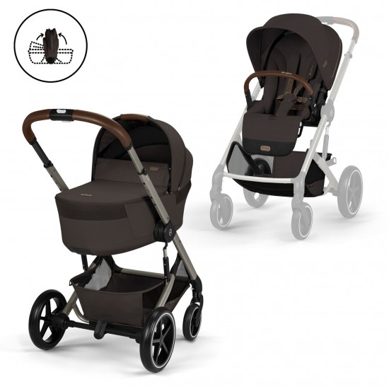 Balios S lux με πτυσσόμενο πορτ μπεμπέ chocolate brown