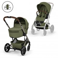 Balios S lux με πτυσσόμενο πορτ μπεμπέ moss green