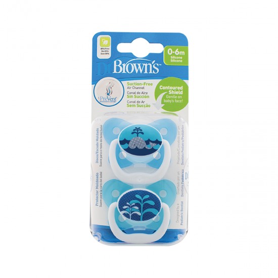 Πιπίλες Πεταλούδα Prevent μπλε 0-6