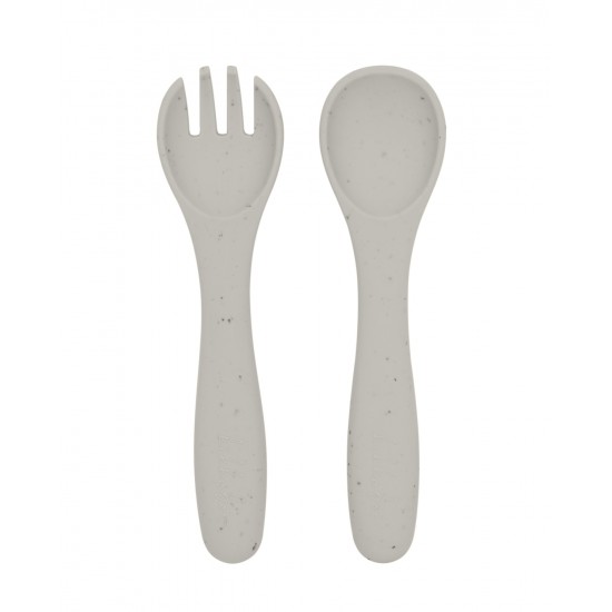 Σετ πιρούνι και κουτάλι σιλικόνης platinum sand