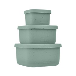 Σετ 3 μπολ για σνακ σιλικόνης platinum sage