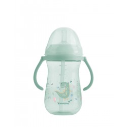 Ποτήρι με καλαμάκι σιλικόνης 300ml Dino World Mint Ποτήρι με καλαμάκι σιλικόνης 300ml Dino World Mint