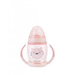 Ποτήρι PP με στόμιο σιλικόνης 200ml Happy Face pink Ποτήρι PP με στόμιο σιλικόνης 200ml Happy Face pink