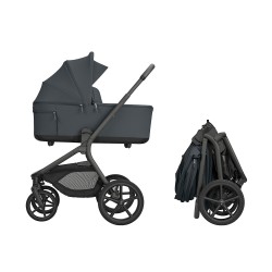 Goya 2-1 σύστημα μεταφοράς platinum με πτυσσόμενο πορτ μπεμπέ graphite