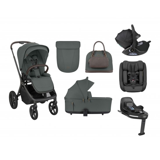 Goya 5-1 σύστημα μεταφοράς platinum olive (καρότσι, πορτ μπεμπέ, κάθισμα 40-87, κάθισμα 40-105, βάση isofix)