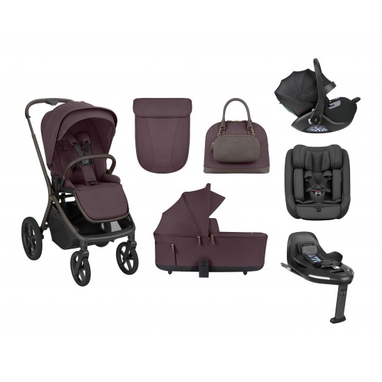 Goya 5-1 σύστημα μεταφοράς platinum merlot (καρότσι, πορτ μπεμπέ, κάθισμα 40-87, κάθισμα 40-105, βάση isofix)