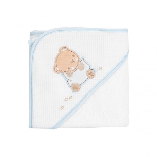 Μπουρνούζι βρεφικό 90x90 Dream big blue