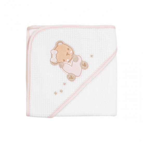 Μπουρνούζι βρεφικό 90x90 Dream big pink