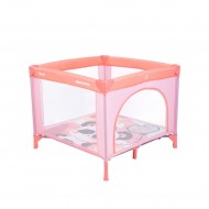 Παρκοκρέβατο τετράγωνο Enjoy pink panda