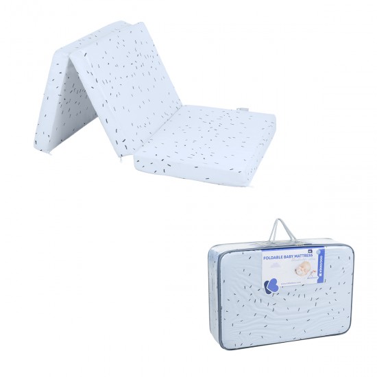 Στρώμα πτυσσόμενο 120x60 αδιάβροχο bear with me blue