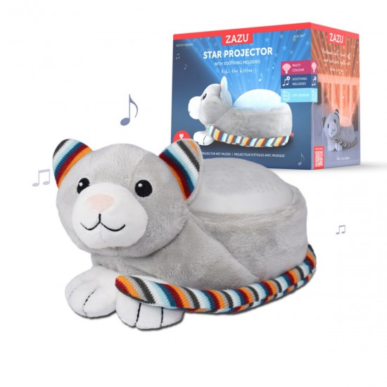 KIKI Γάτα Προτζέκτορας Αστεριών Χτύπους Καρδιάς Λευκοί Ήχοι